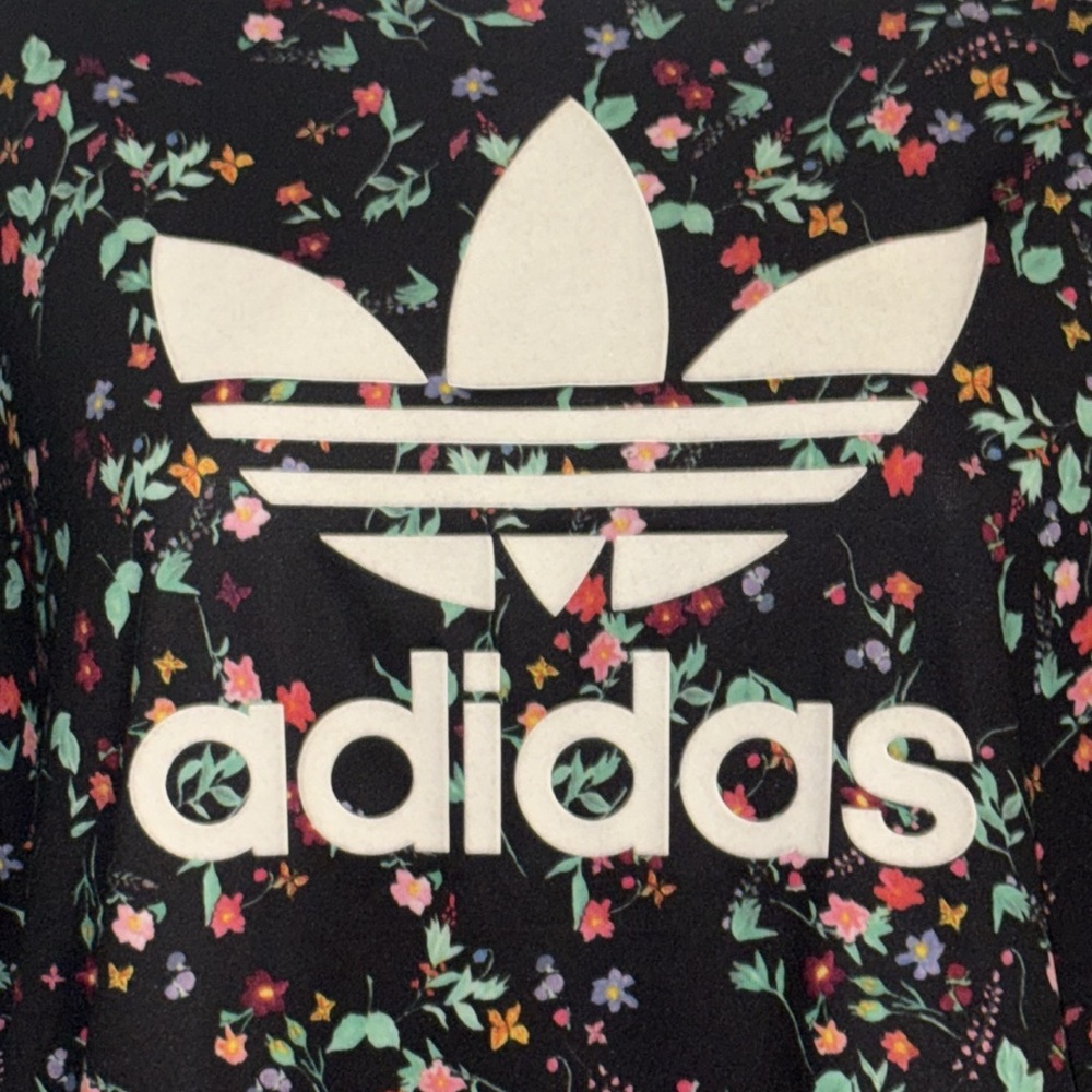 Adidas Women's Black Floral 'Oversized T-Shirt' Style Dress XS - Picture 4 of 5